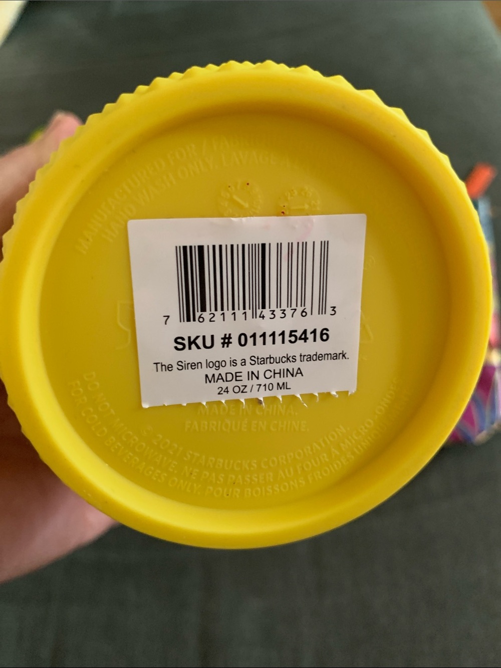 3pc Starbucks Yellow Studded Tumbler with Tropical Aloha Pouch&keychain - Picture 3 of 10
